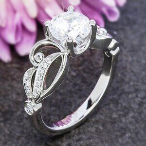 925 Silver Plated Classic Design Wedding Ring for Women, FB16FA1131